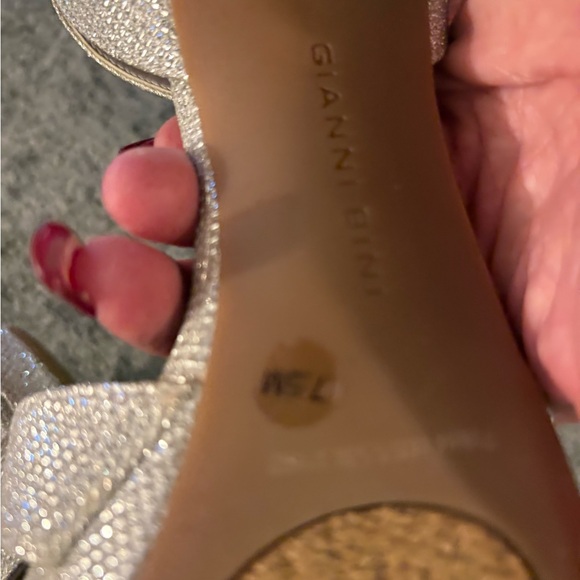 Gianni Bini Glittering Silver Sandals - Picture 4 of 4